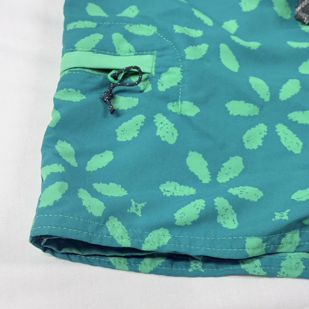 Patagonia Wavefarer Board Shorts Womens 10 Teal Sand Dollar Surf Swim Nylon‎